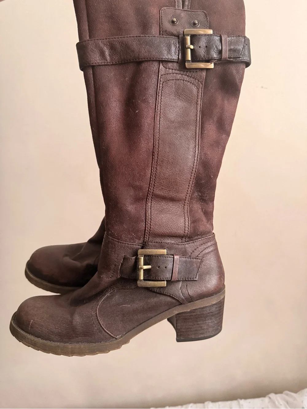 BareTraps Brown Knee-High Riding Boots